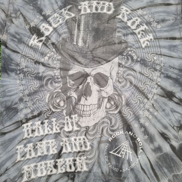 Skeleton Skull Shirt Medium 19x25 Gray Black - Picture 9 of 13